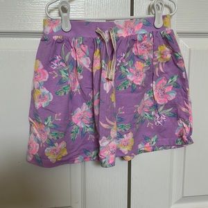 Girls Purple Skort with Flowers